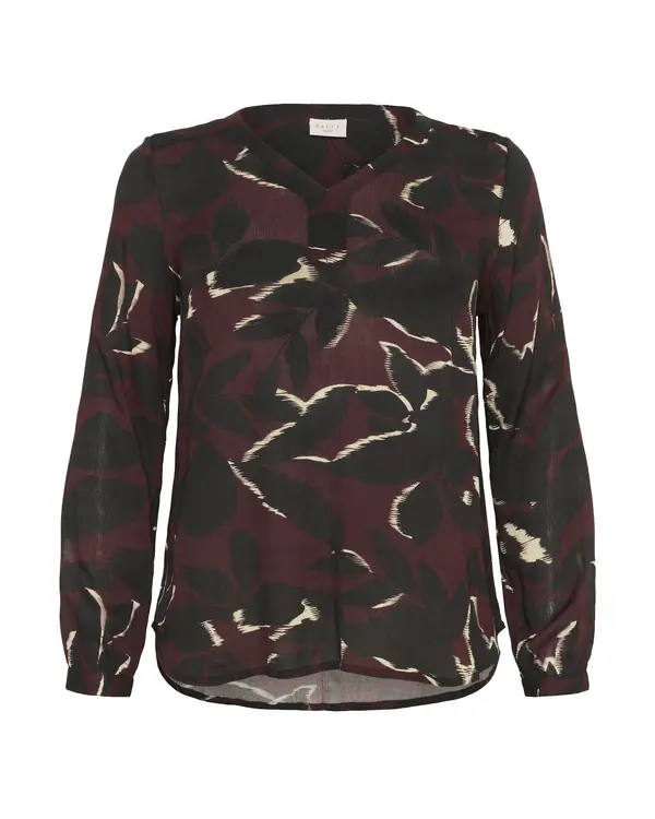 KAFFE CURVE KAFFE CURVE Bluza 'KCAmi'  ljubičasta / crna / bijela