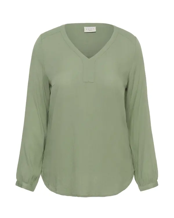 KAFFE CURVE KAFFE CURVE Bluza 'KCAmi'  pastelno zelena