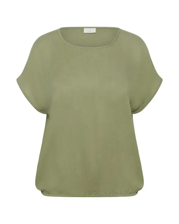 KAFFE CURVE KAFFE CURVE Bluza 'KCami'  sivkasto zelena