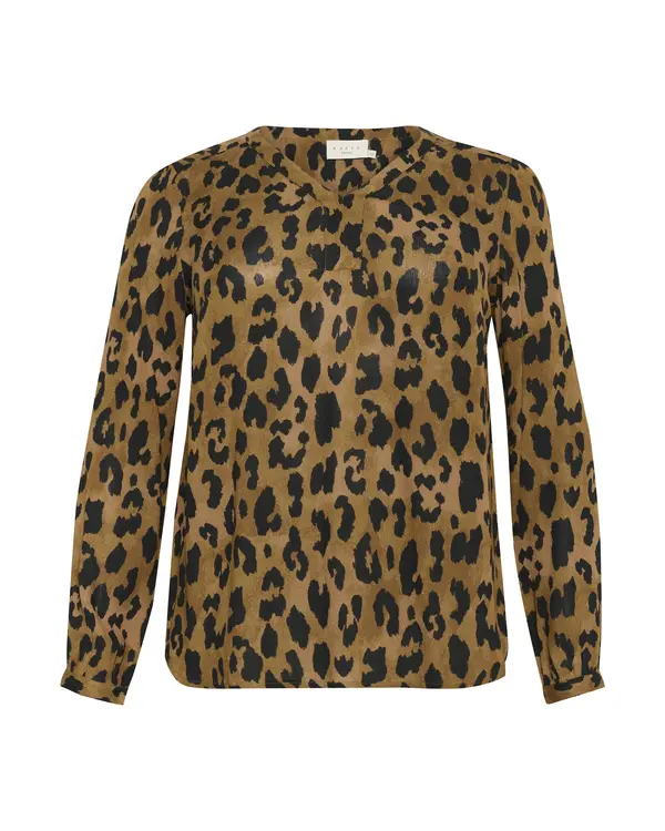 KAFFE CURVE KAFFE CURVE Bluza 'KCami'  smeđa / crna