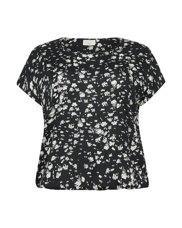 KAFFE CURVE KAFFE CURVE Bluza 'KCBella'  crna / bijela