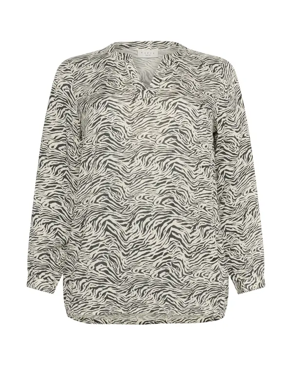 KAFFE CURVE KAFFE CURVE Bluza 'KCDiana'  crna / vuneno bijela