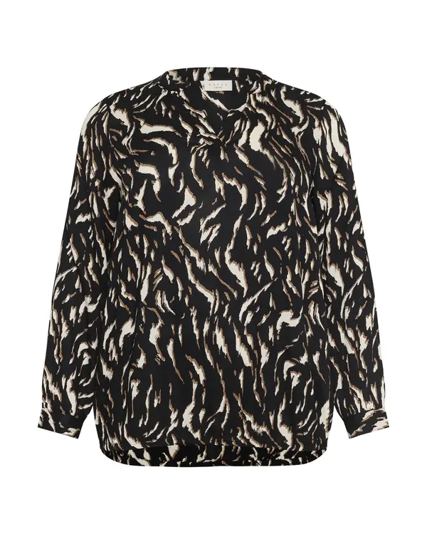 KAFFE CURVE KAFFE CURVE Bluza 'KCDiana'  ecru/prljavo bijela / karamela / crna