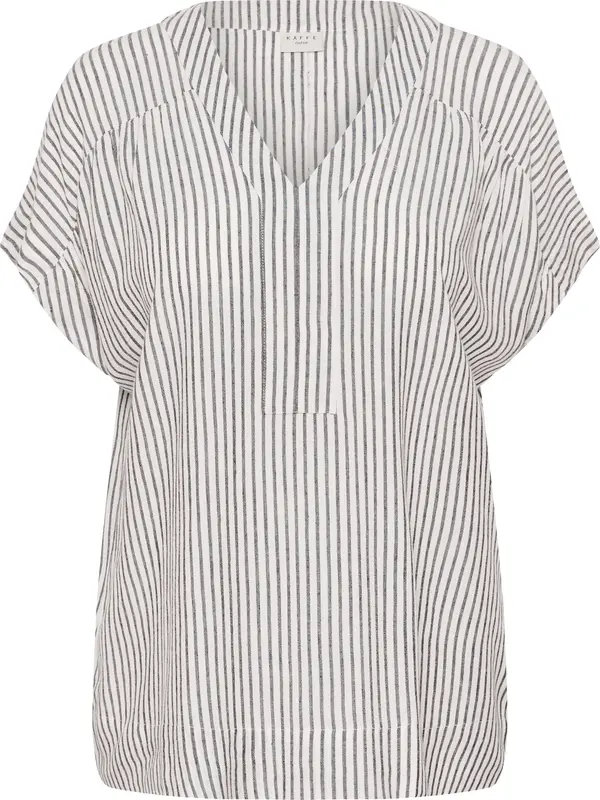 KAFFE CURVE KAFFE CURVE Bluza 'KCMille'  crna / bijela