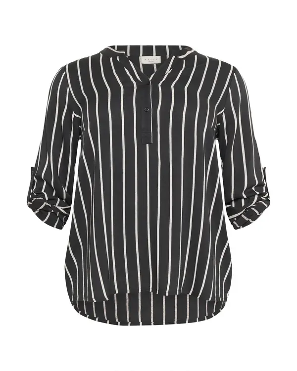 KAFFE CURVE KAFFE CURVE Bluza 'KCSida'  crna / bijela
