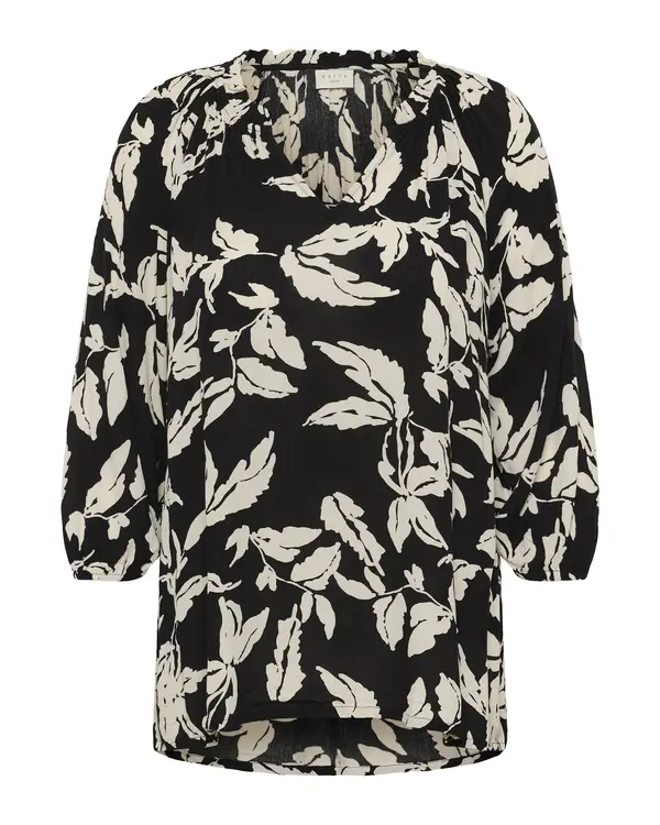 KAFFE CURVE KAFFE CURVE Bluza 'KCTrine'  boja pijeska / crna