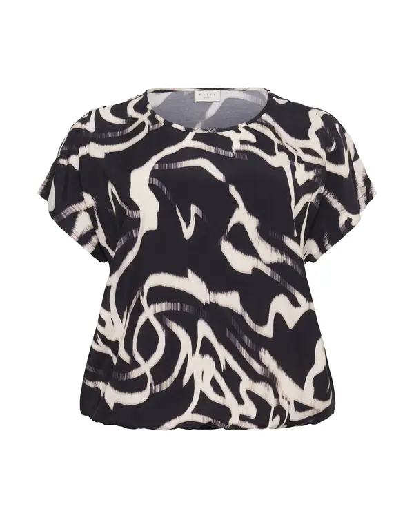 KAFFE CURVE KAFFE CURVE Bluza 'Maren'  crna / bijela