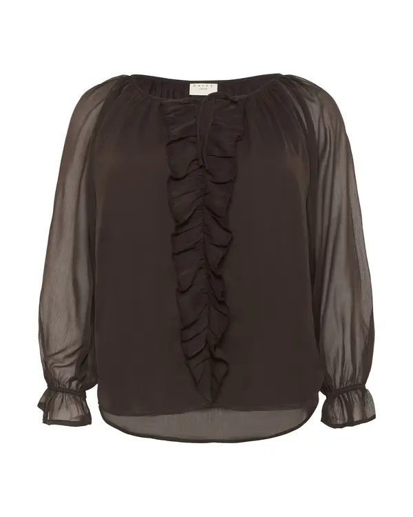 KAFFE CURVE KAFFE CURVE Bluza 'Milanna'  čokolada