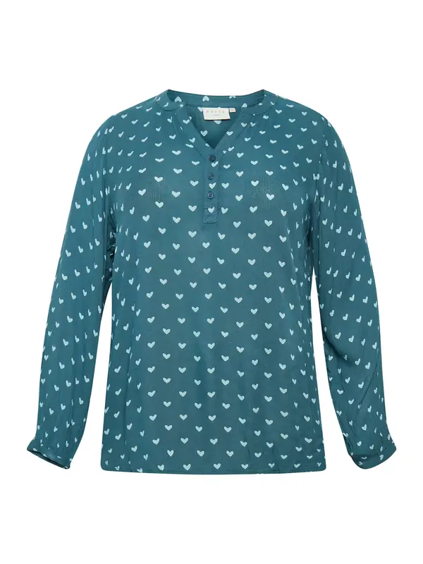 KAFFE CURVE KAFFE CURVE Bluza  plava / bijela