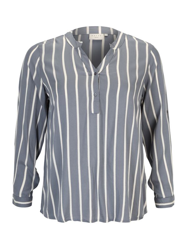 KAFFE CURVE KAFFE CURVE Bluza 'Sida'  golublje plava / bijela