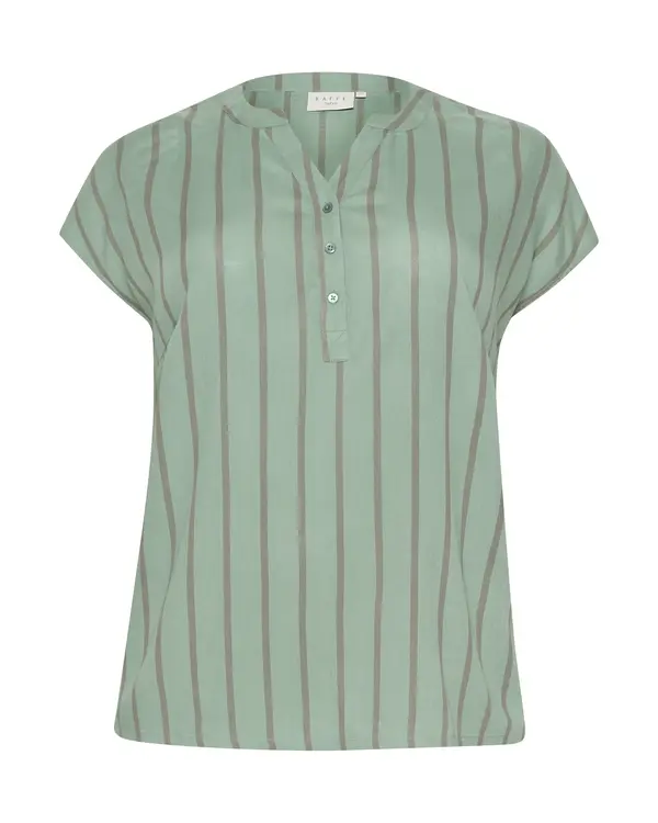 KAFFE CURVE KAFFE CURVE Bluza 'Sida'  svijetlosiva / zelena