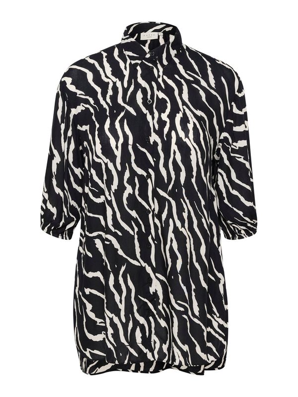 KAFFE CURVE KAFFE CURVE Bluza 'Sonna'  crna / bijela