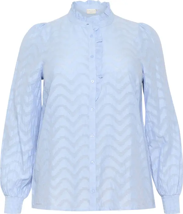 KAFFE CURVE KAFFE CURVE Bluza 'Vitana'  sivkasto plava / golublje plava