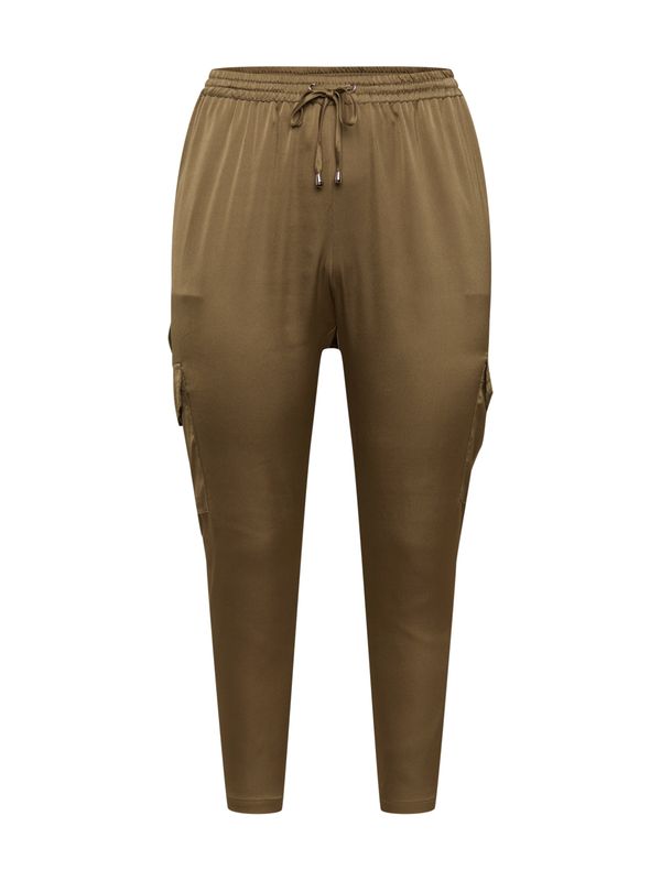 KAFFE CURVE KAFFE CURVE Cargo hlače  tamno zelena