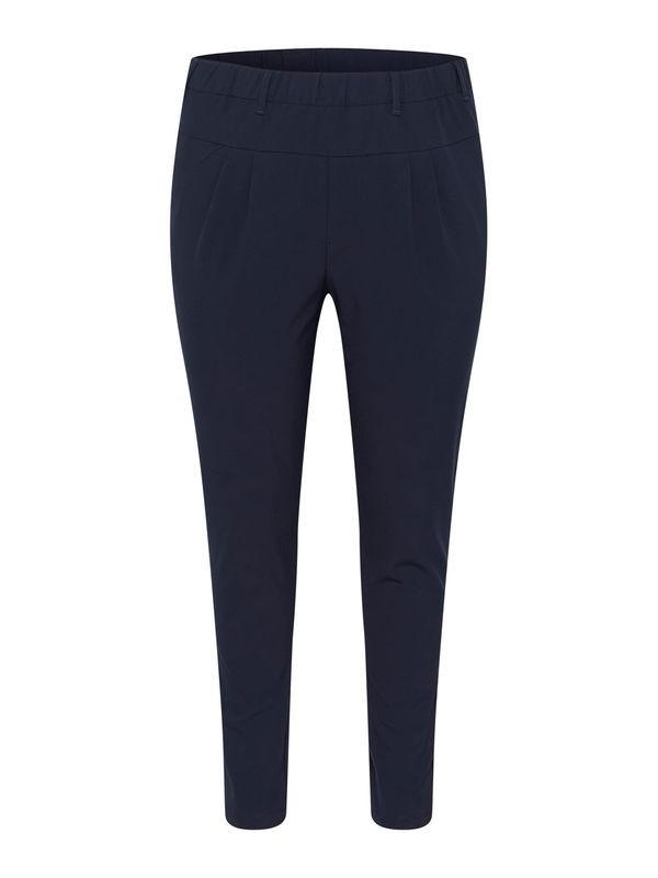 KAFFE CURVE KAFFE CURVE Hlače s naborima 'Jia'  morsko plava