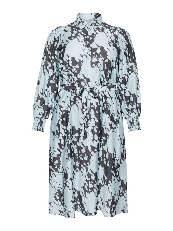 KAFFE CURVE KAFFE CURVE Košulja haljina 'Luma'  noćno plava / svijetloplava
