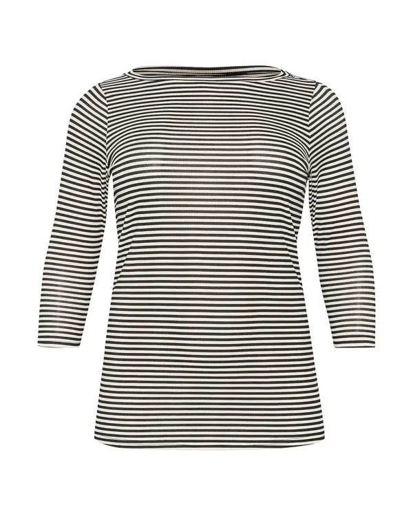 KAFFE CURVE KAFFE CURVE Majica 'Malle'  crna / prljavo bijela