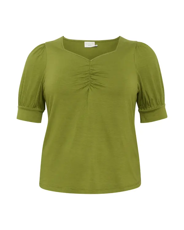 KAFFE CURVE KAFFE CURVE Majica 'Sissy'  maslinasta