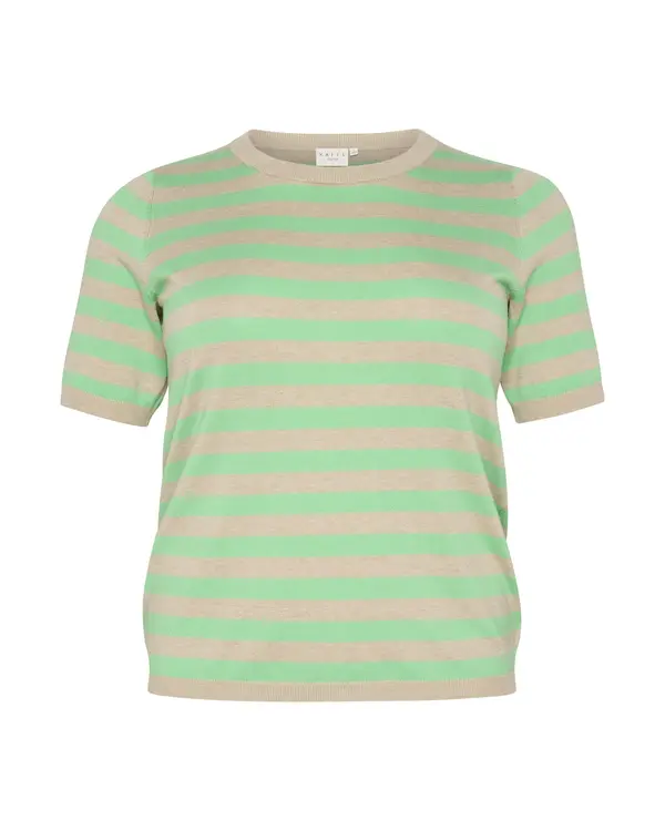KAFFE CURVE KAFFE CURVE Pulover 'KC Lizzy'  bež / limeta