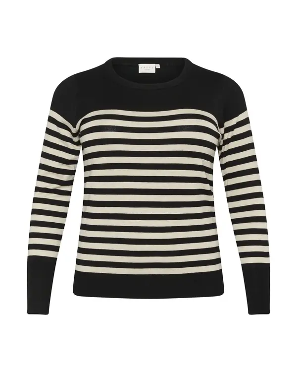 KAFFE CURVE KAFFE CURVE Pulover 'Lizzy'  boja pijeska / crna