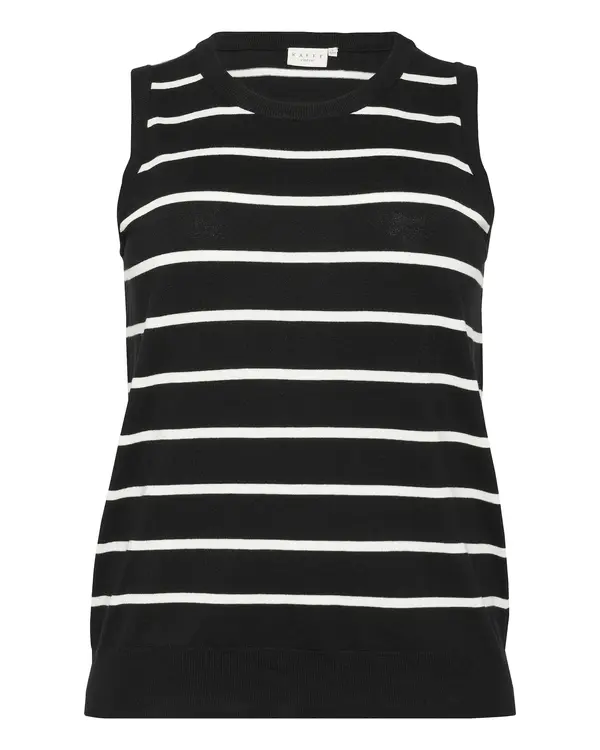 KAFFE CURVE KAFFE CURVE Pulover 'Lizzy'  crna / bijela