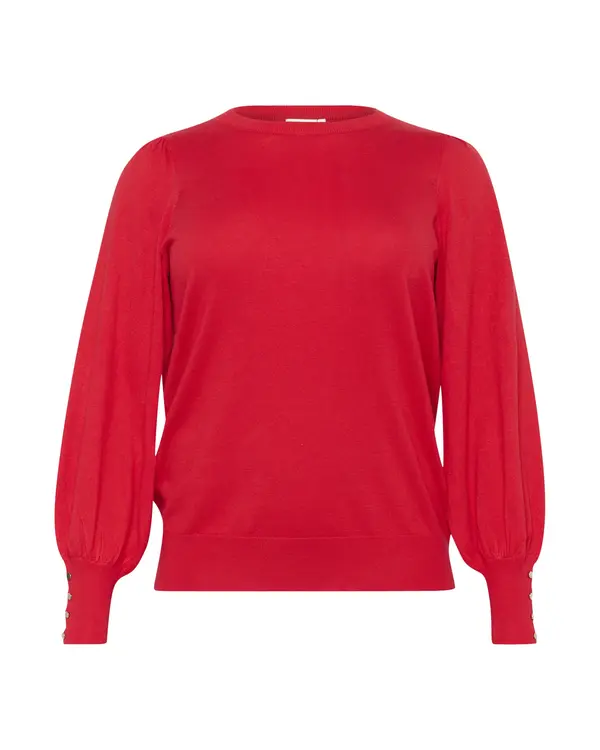 KAFFE CURVE KAFFE CURVE Pulover 'Lizzy'  crvena