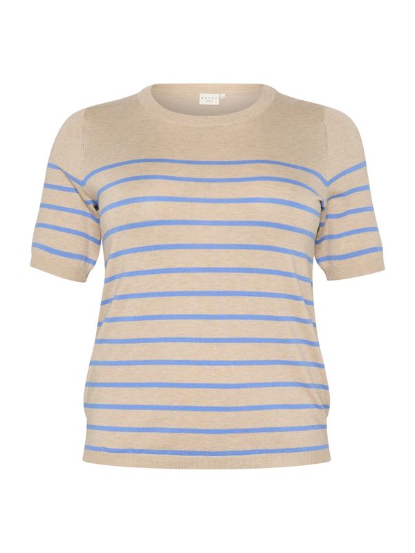 KAFFE CURVE KAFFE CURVE Pulover 'Lizzy'  plava / bež siva