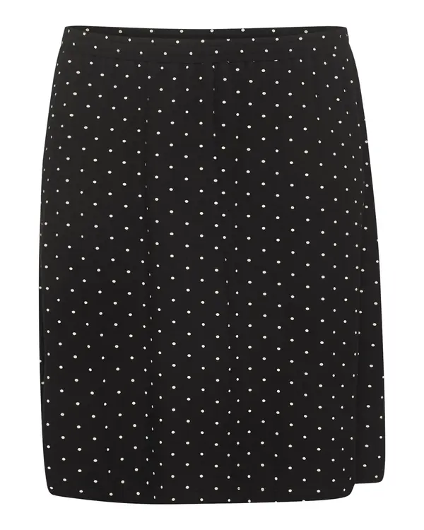 KAFFE CURVE KAFFE CURVE Suknja 'Rachel'  crna / bijela