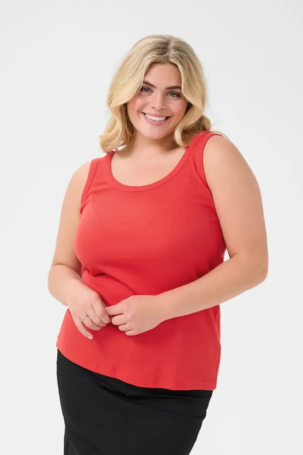 KAFFE CURVE KAFFE CURVE Top 'KCCarina'  crvena