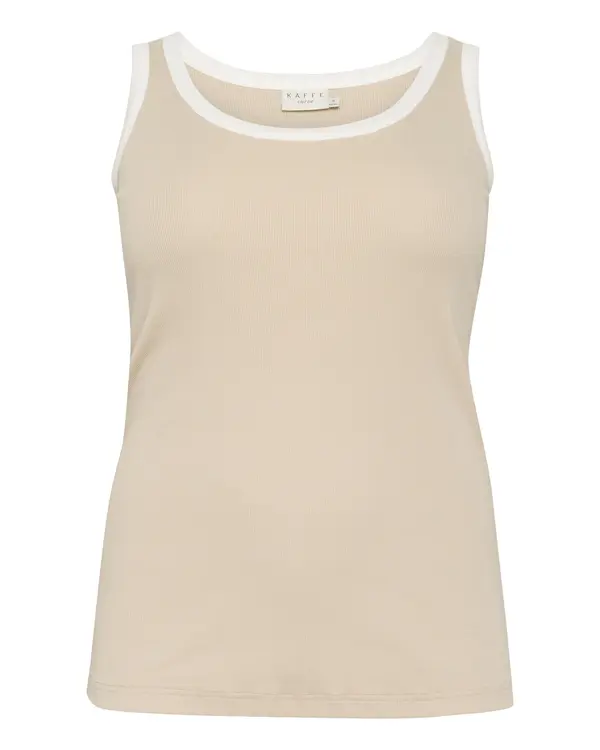 KAFFE CURVE KAFFE CURVE Top 'KCCarina'  svijetlosiva / bijela