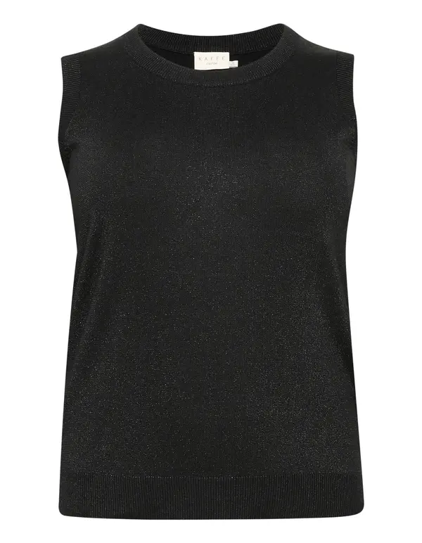 KAFFE CURVE KAFFE CURVE Top s naramenicama 'KC Regitta'  crna