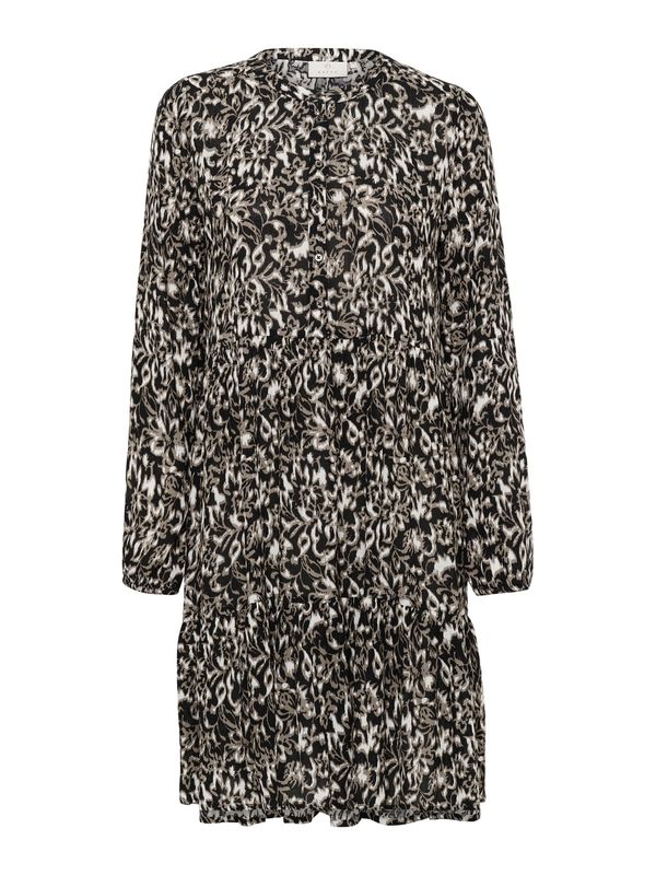 Kaffe Kaffe Haljina 'Evity'  taupe siva / crna / prljavo bijela