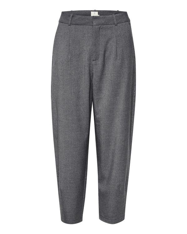 Kaffe Kaffe Hlače s naborima 'Merle'  siva melange