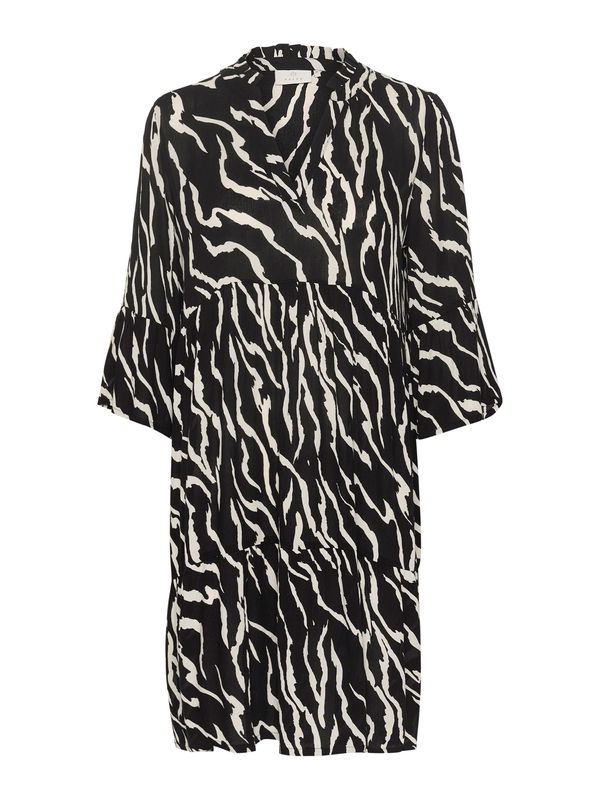 Kaffe Kaffe Košulja haljina 'Hera Amber'  crna / bijela