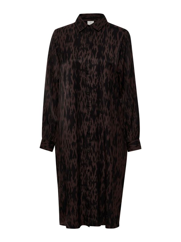 Kaffe Kaffe Košulja haljina 'Ravia '  moka smeđa / crna