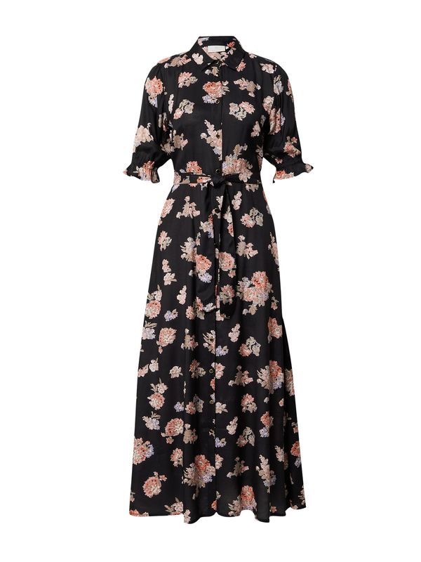 Kaffe Kaffe Košulja haljina 'Velana'  plava / svijetlosmeđa / narančasta / crna