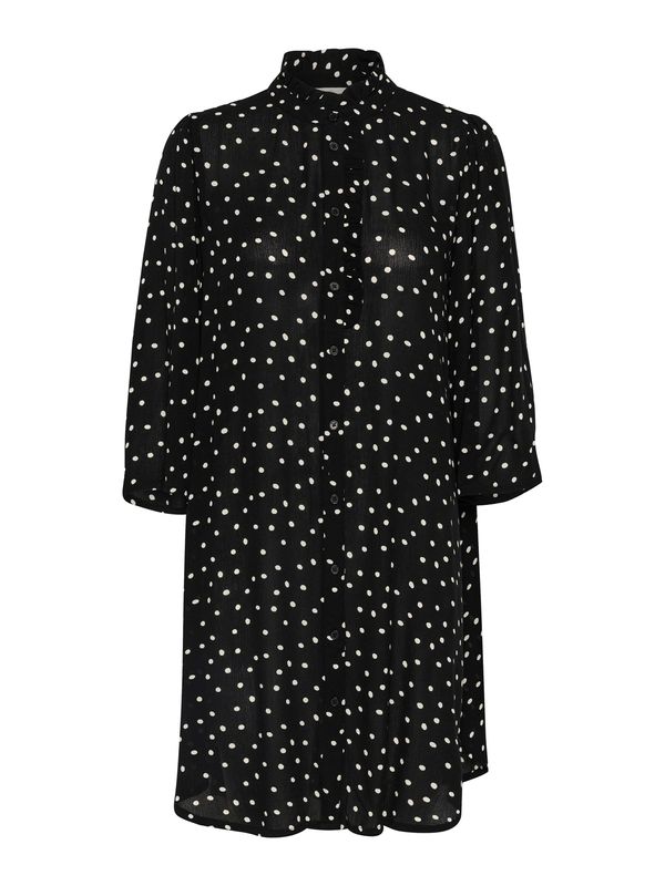 Kaffe Kaffe Košulja haljina 'Vinni Amber'  crna / bijela