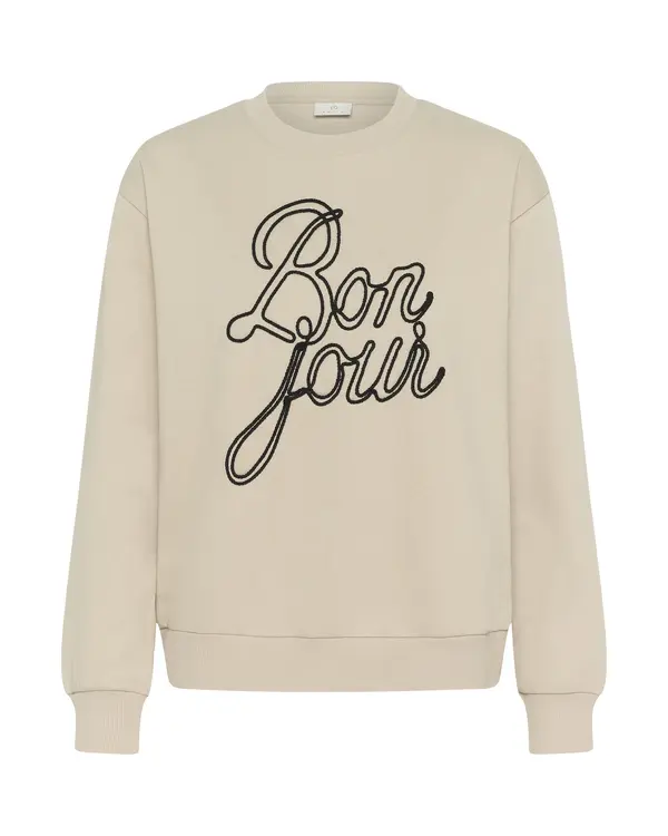 Kaffe Kaffe Sweater majica 'Berta'  bež / crna