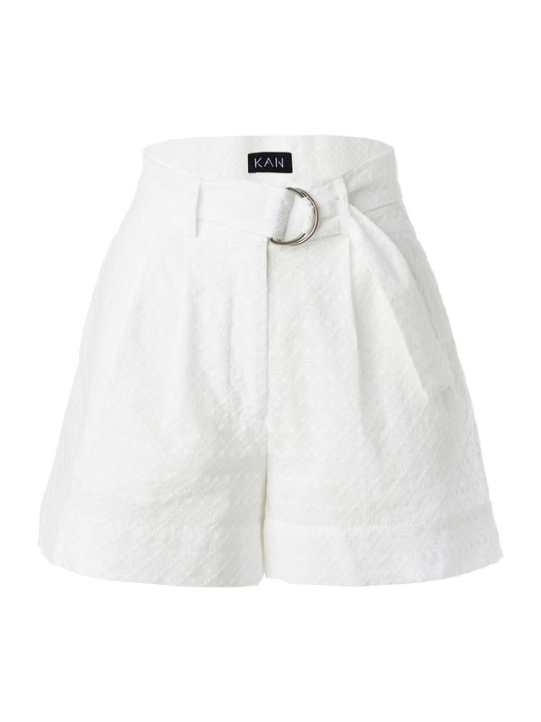 KAN KAN Hlače s naborima 'FAIRYWREN'  bijela