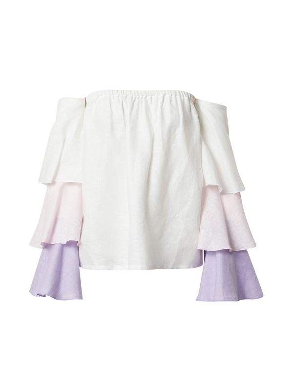 KAN KAN Majica 'Petals'  ljubičasta / lila / bijela