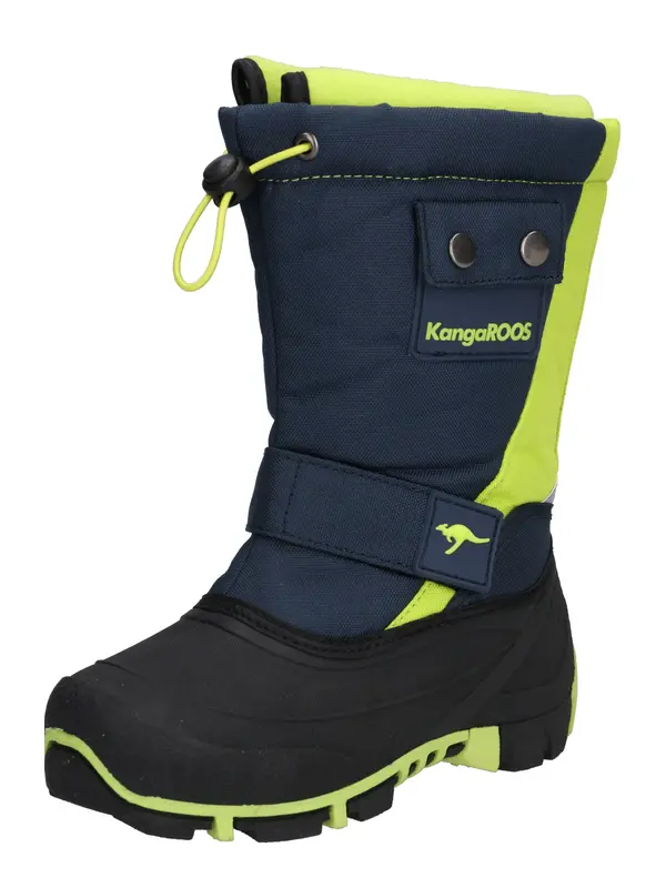KangaROOS KangaROOS Čizme za snijeg 'Kanga-Bean II'  mornarsko plava / limeta / crna