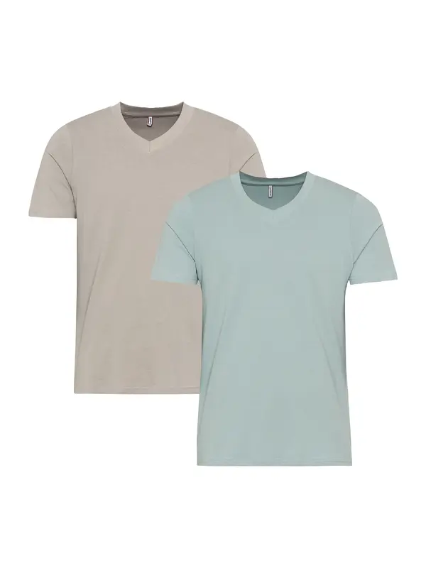 KangaROOS KangaROOS Majica  taupe siva / menta