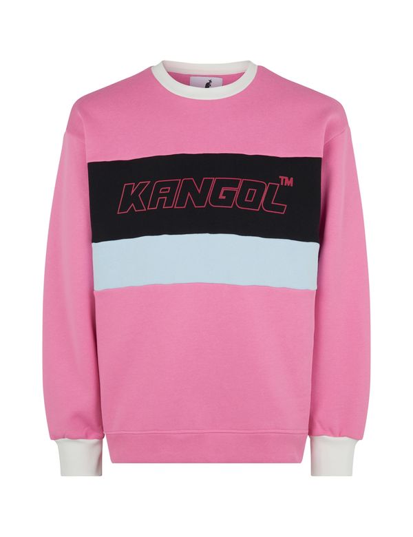 KANGOL KANGOL Sweater majica  fuksija / svijetloroza / crna / bijela
