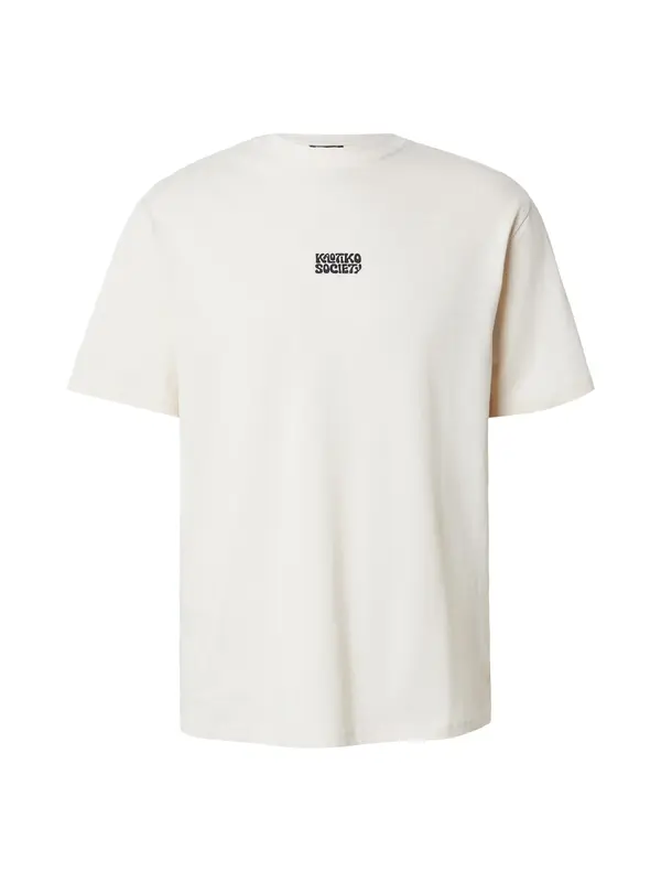 Kaotiko Kaotiko Majica 'CLOSE SESSION'  boja slonovače / svijetloplava / crna