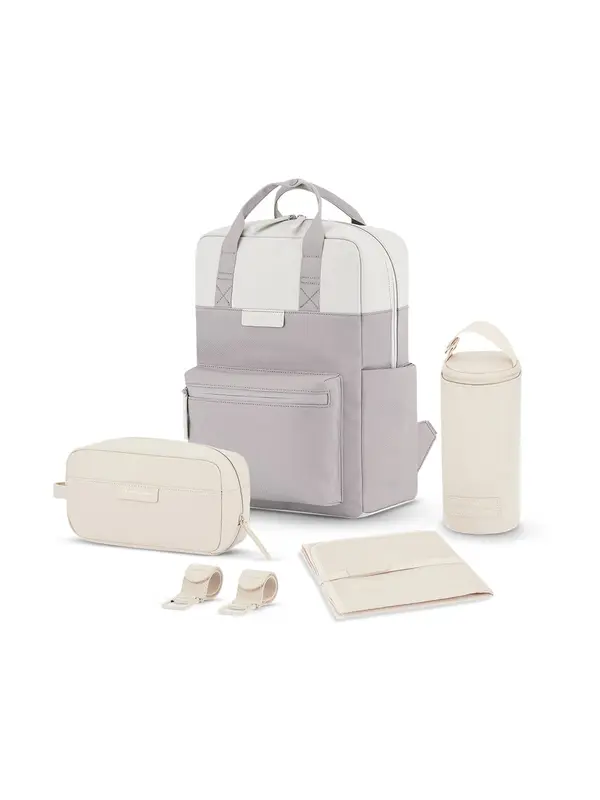 Kapten & Son Kapten & Son Ruksak 'Bergen Pro Diaper'  boja blata / svijetlosiva