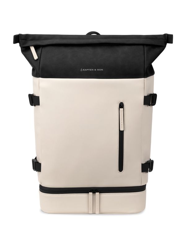 Kapten & Son Kapten & Son Ruksak 'Helsinki Cream Black'  bež / crna