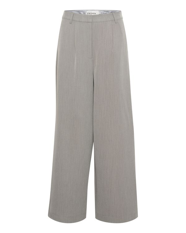 KAREN BY SIMONSEN KAREN BY SIMONSEN Hlače s naborima 'LavinaKB'  siva melange