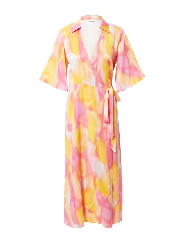 KAREN BY SIMONSEN KAREN BY SIMONSEN Košulja haljina 'Idris'  zlatno žuta / svijetloroza / bijela