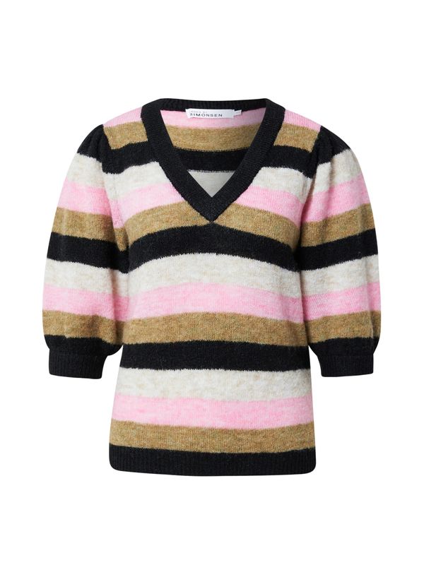 KAREN BY SIMONSEN KAREN BY SIMONSEN Pulover 'Candie'  smeđa / roza / svijetloroza / crna