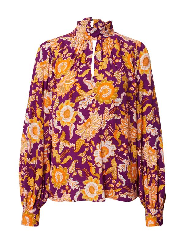 Karen Millen Karen Millen Bluza  sivkasto zelena / ljubičasto crvena / narančasta / bijela